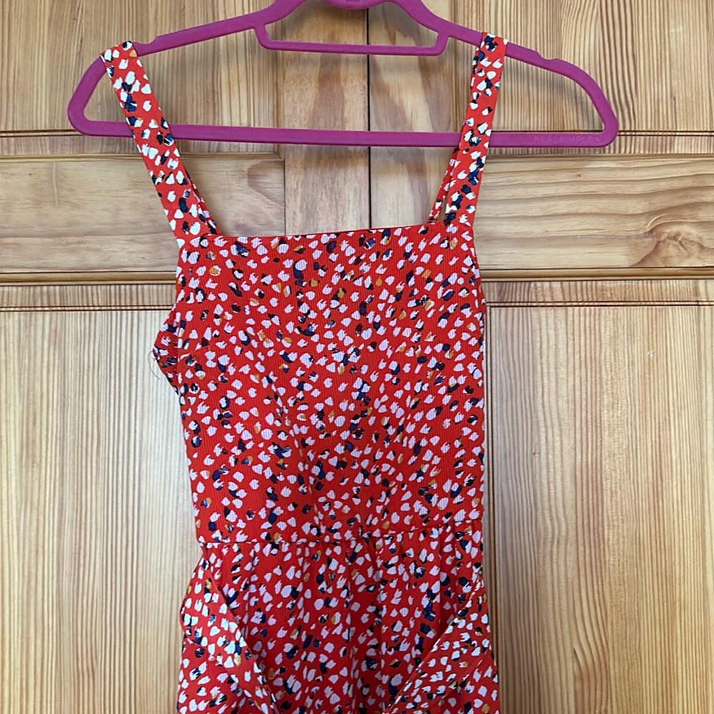 Midi red dress